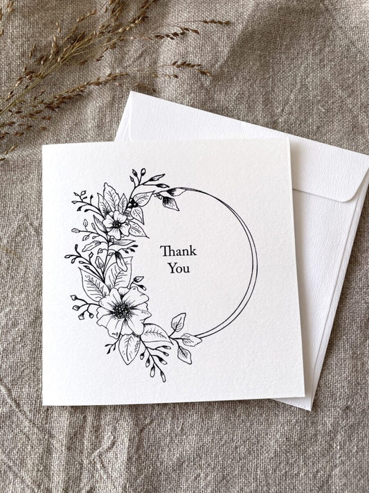 Thank you, Illustrated Luxury Floral Card image 0