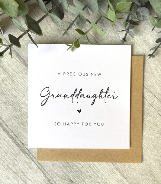 New Baby Granddaughter, Card image 0