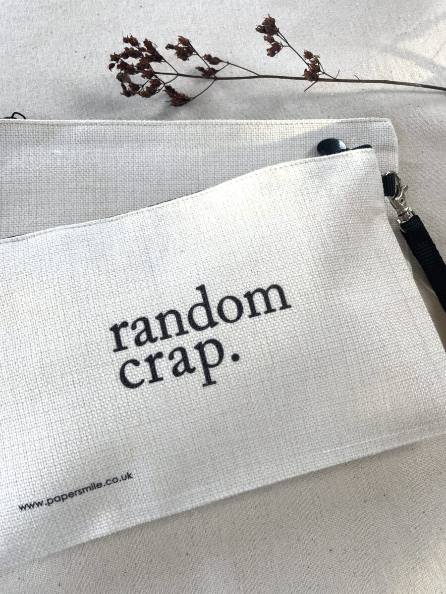 Random Crap, Linen Bag with Wristlet image 6